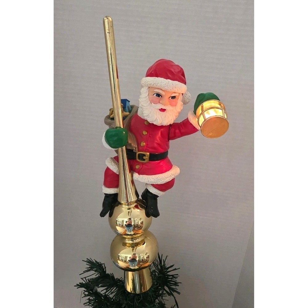 Mr. Christmas 1994 Santa's Lighted Animated Tree Topper Vintage Holiday Decor